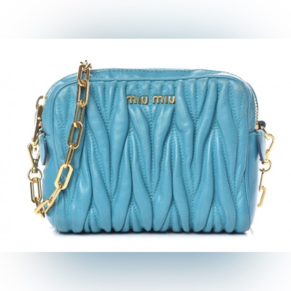 Miu miu matelassé crossbody bag - Lagoon Blu - Picture 3 of 10